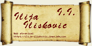 Ilija Ilišković vizit kartica